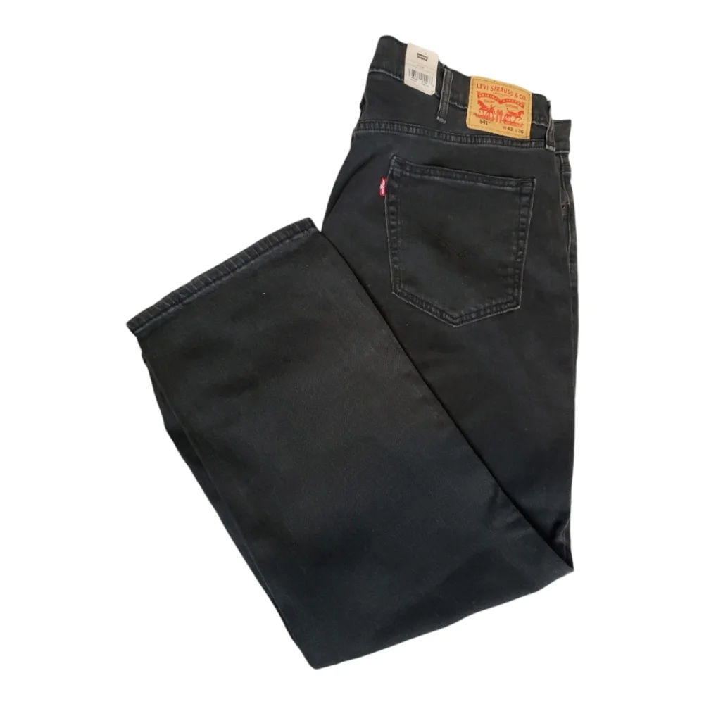 Levis Men’s  541 athletic taper 42x30 Stretch Jeans Gray/black - Picture 2 of 6